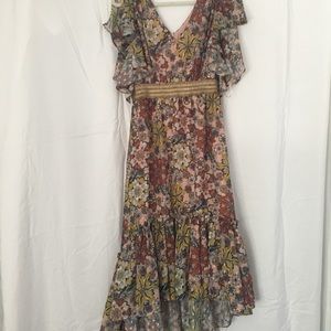 Anthropologie | High-Low Floral Dress